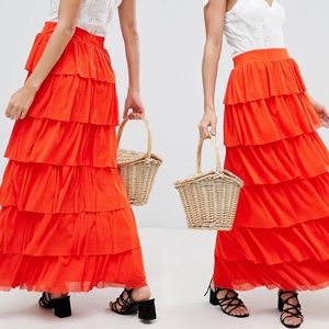 Tiered Maxi Skirt